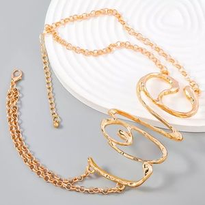 Gold love necklace